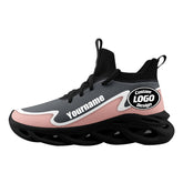 Custom Gray Pink Maxsoul Shoes Personalized Sneaker FN030A-E020011-15